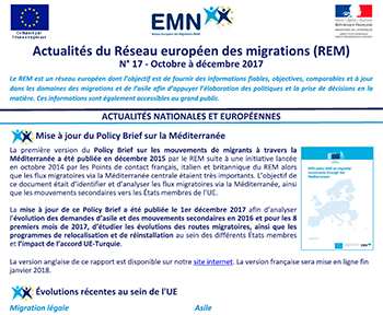 Actualités du Réseau européen des migrations n°17 - Octobre-Décembre 2017