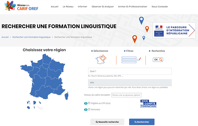 cartographie nationale de l’offre de formation linguistique