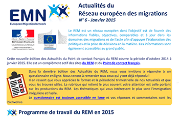 Actualités du Réseau européen des migrations n°6 - janvier 2015