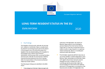 Note de synthèse sur le statut de résident longue durée dans l’UE