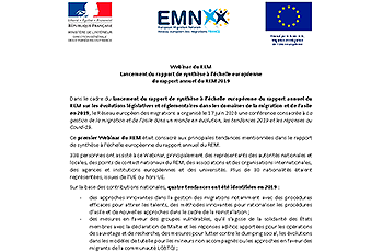 Lancement du rapport de synthèse à l’échelle européenne du rapport annuel du REM 2019 (Webinar du REM, 17 juin 2020)
