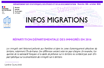 Répartition départementale des immigrés en 2016